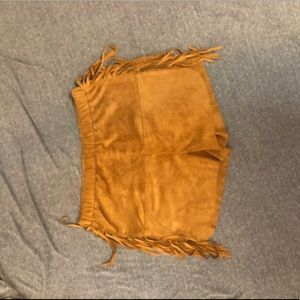 Suede fringe lil bee’s bohemian shorts
